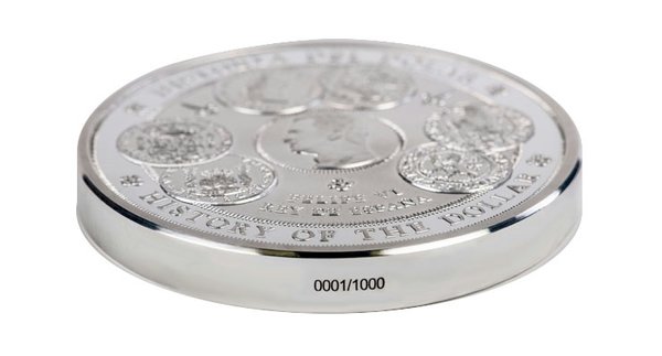 Moneda 1 kg. de Plata Pura - Historia del Dólar