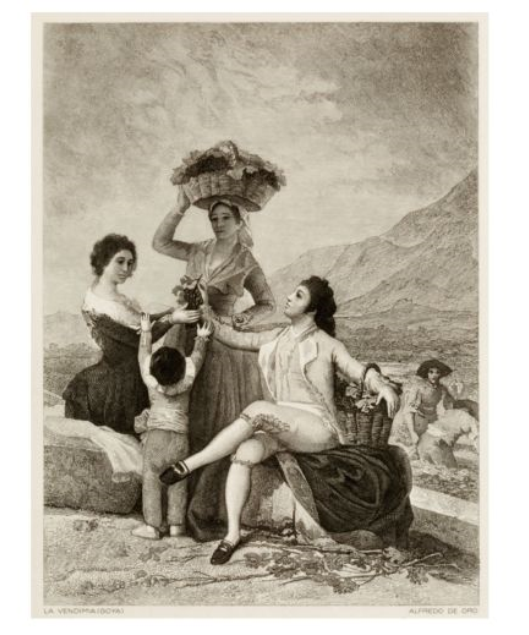 Buril "La vendimia" - Francisco de Goya