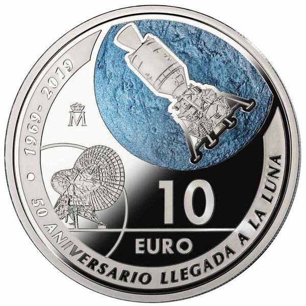 50 Aniversario llegada a la Luna - España - 8 reales de plata