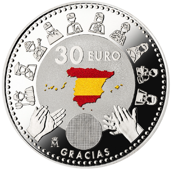 Moneda dedicada a los héroes anónimos (COVID-19)