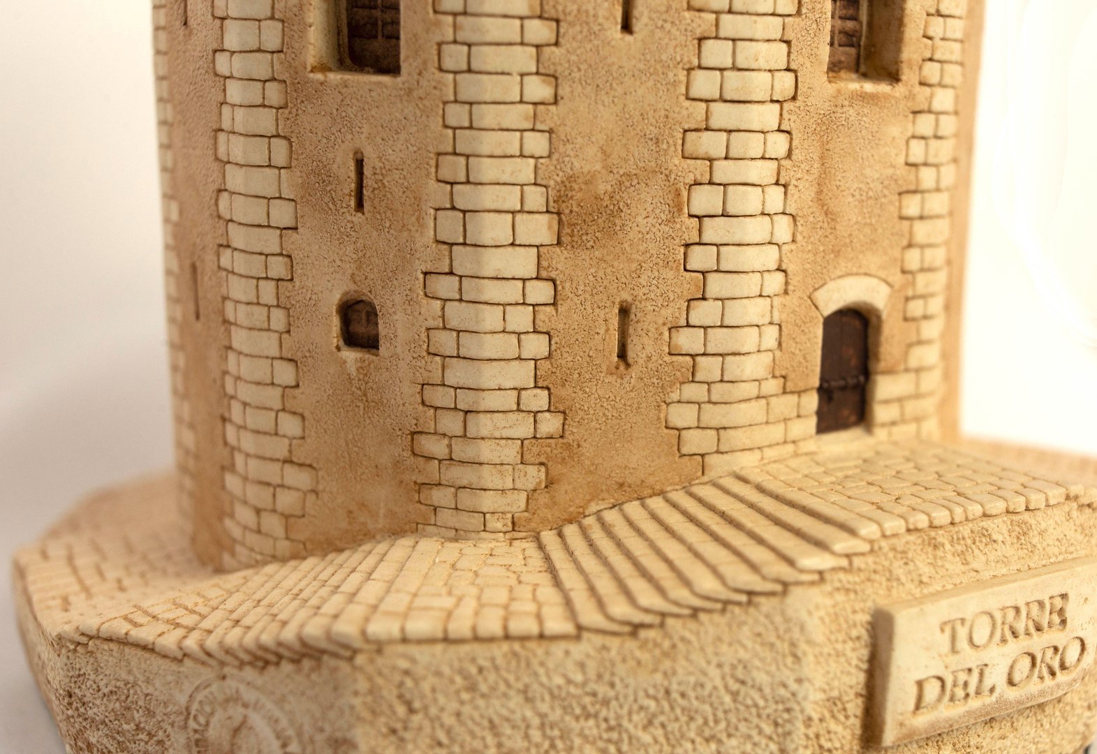 AEDES 1260 Maqueta de construcción ladrillo de Torre del Oro de Sevilla 