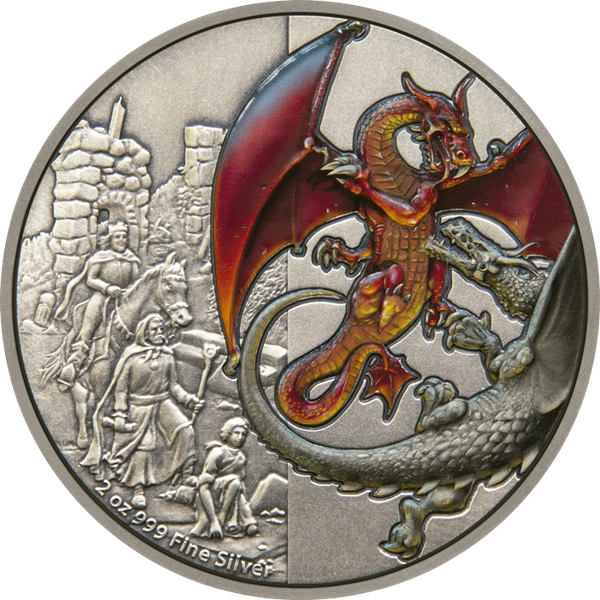 Moneda de plata 2 ozt. | The Red Dragon