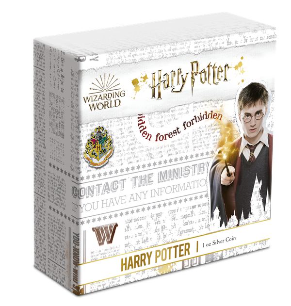 Moneda de plata Harry Potter (1 oz.) | Producto oficial: Warner Brothers™